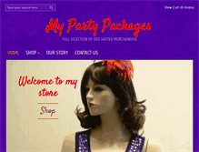 Tablet Screenshot of mypartypackages.com